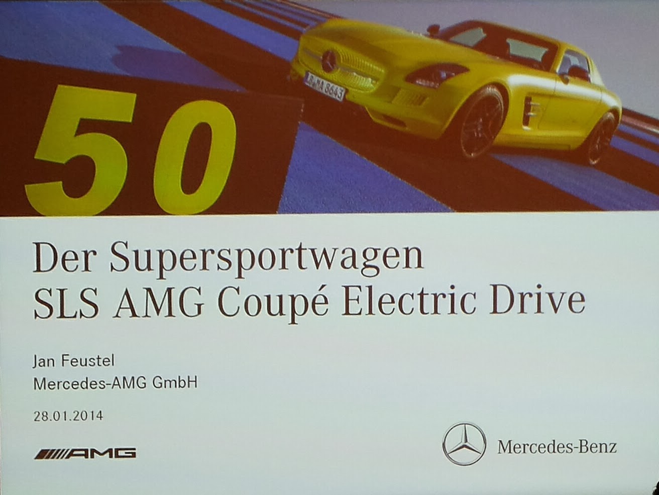 Der Supersportwagen SLS AMG Electric Drive | Vortrag Jan Feustel | Copyright: Raphael Gürth/autofilou.at