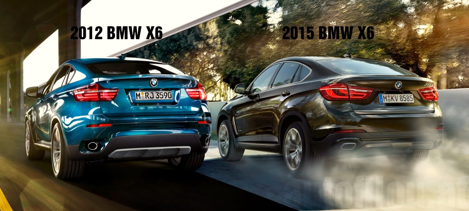 2012 vs. 2015 BMW X6 | Photos © BMW | Illustration © Raphael Gürth/autofilou.at