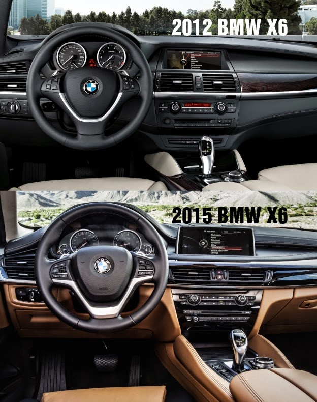 2012 vs. 2015 BMW X6 | Photos © BMW | Illustration © Raphael Gürth/autofilou.at