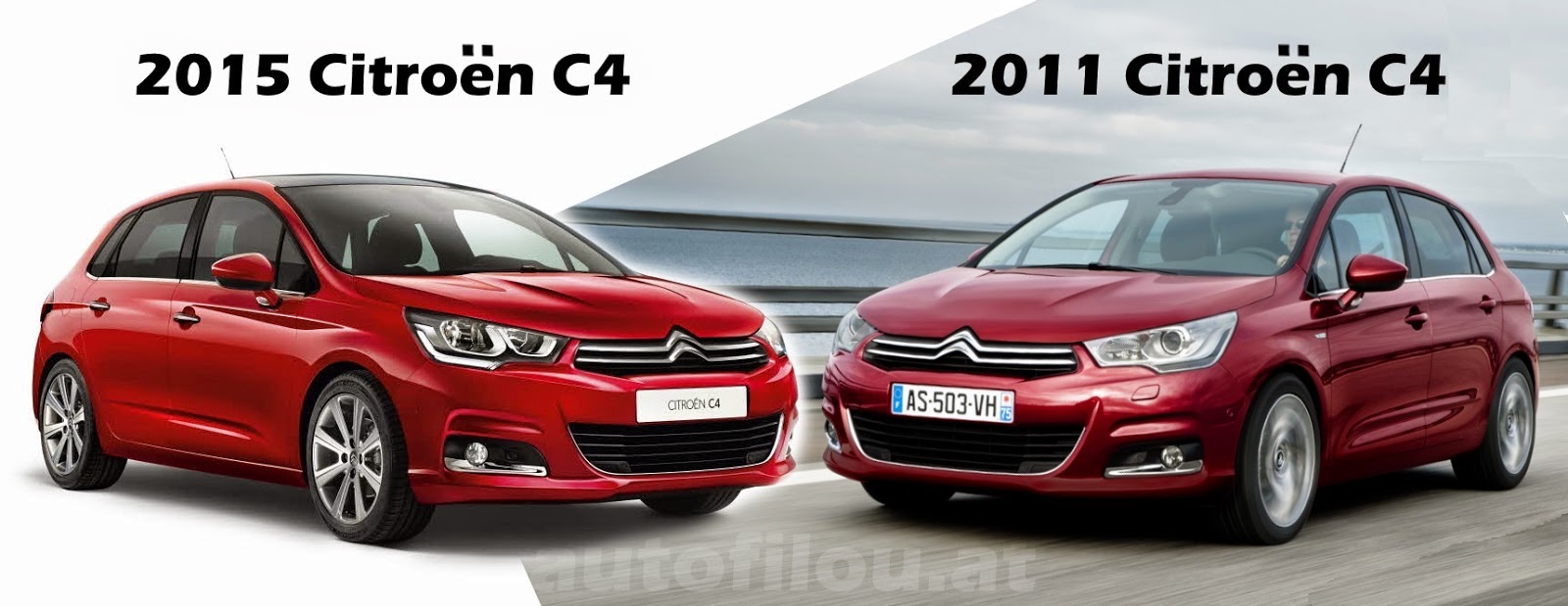 2015 vs. 2011 Citroën C4 | Illustration © Raphael Gürth/autofilou.at
