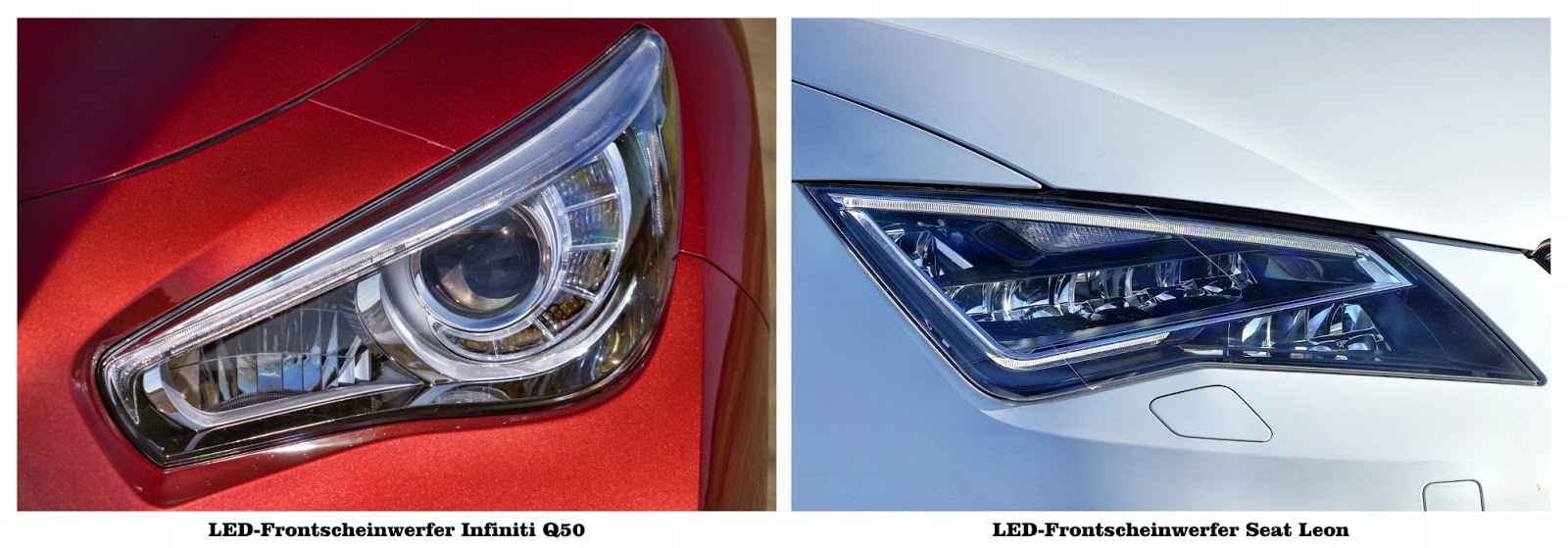 LED-Scheinwerfer Infiniti Q50 & Seat Leon | Photo © Hersteller