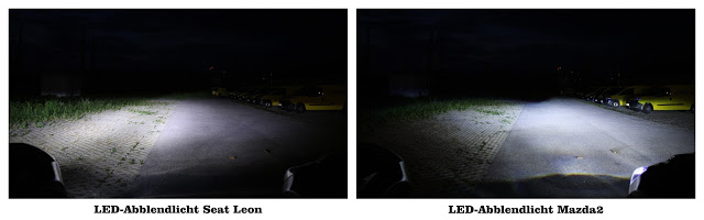 LED-Abblendlicht: 2014 Seat Leon & 2015 Mazda2 | Photo © Raphael Gürth/autofilou.at