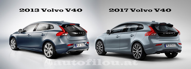 2013 vs 2017 Volvo V40 difference compare versus comparison