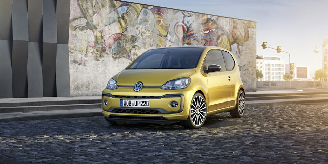 2016 VW up! gold front Facelift 2. generation geneva