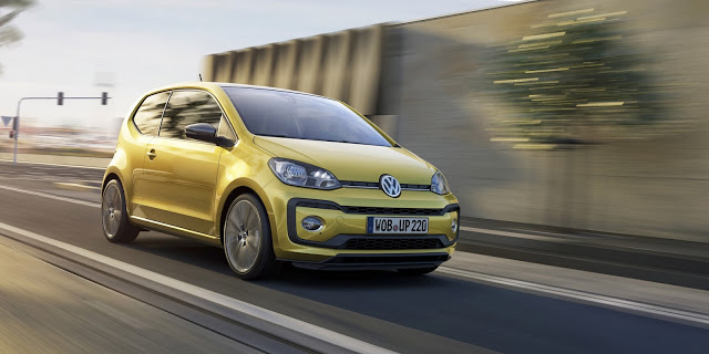 2016 VW up! gold front vorne Facelift 2. generation