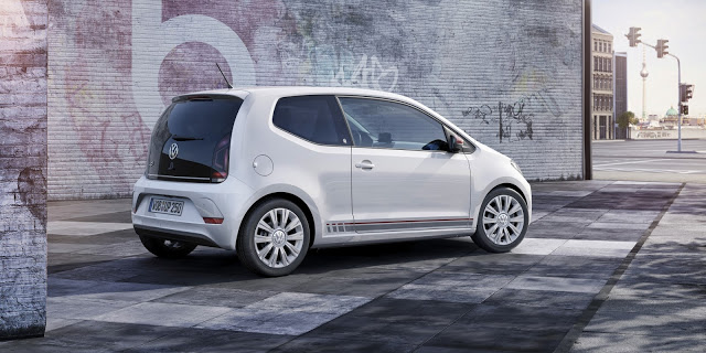 2016 VW up! beats white weiß facelift side seite hinten rear rim