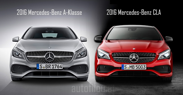 2016 Mercedes A class Klasse CLA difference comparison Vergleich Unterschied