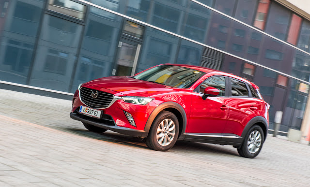 Mazda CX-3 G150 Revolution Top test review red front