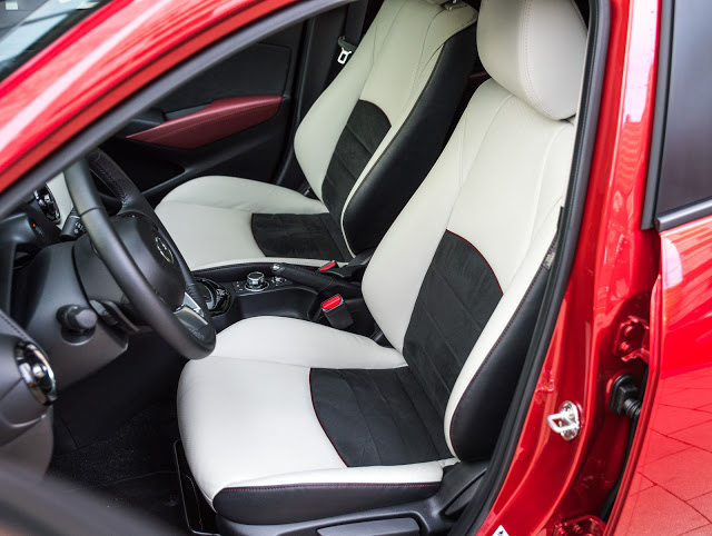 Mazda CX-3 G150 Revolution Top test review red seat
