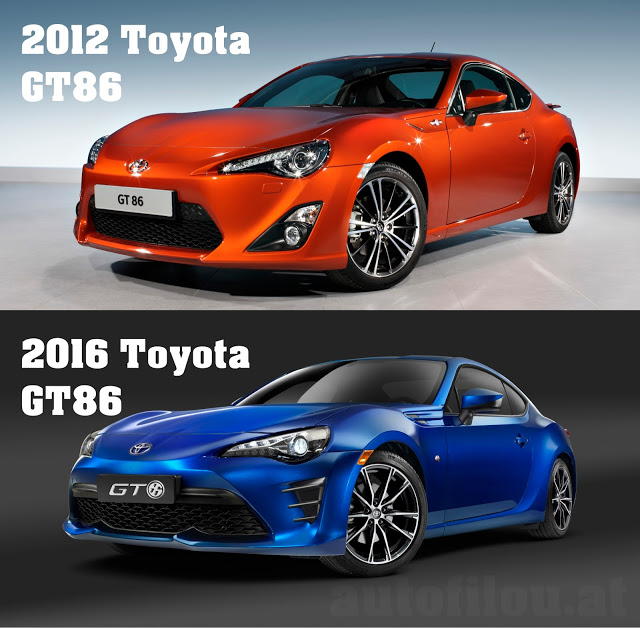 2012 2016 Toyota GT86 Vergleich versus Unterschied compare difference