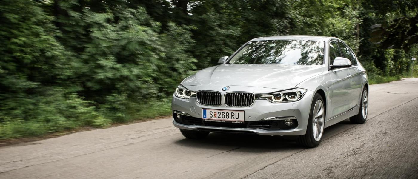 2016 BMW 330e test review silver silber