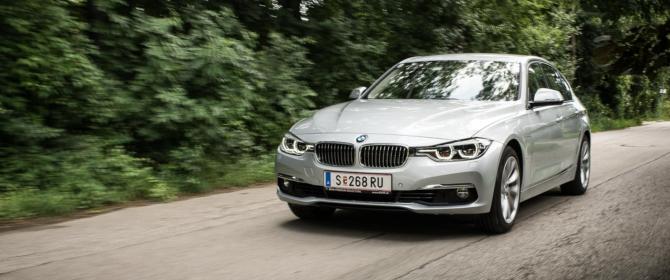 2016 BMW 330e test review silver silber