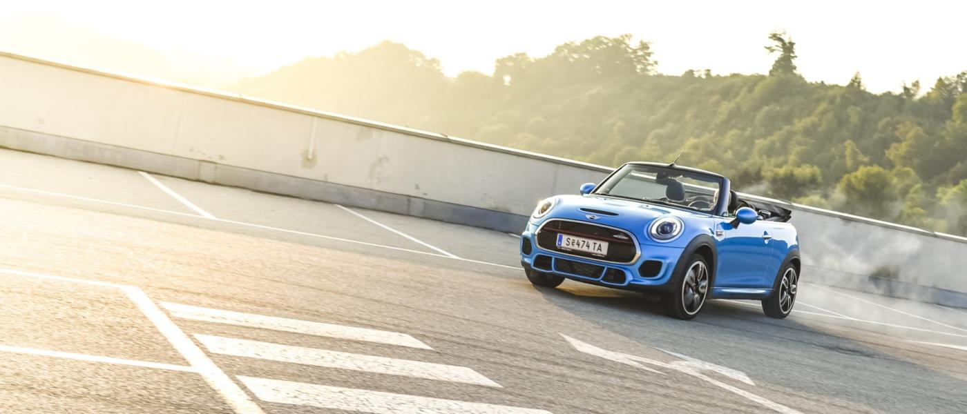2016 MINI John Cooper Works Cabrio JCW Test Review electric blue