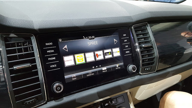 Škoda Kodiaq interieur entertainment navi touch screen bolero