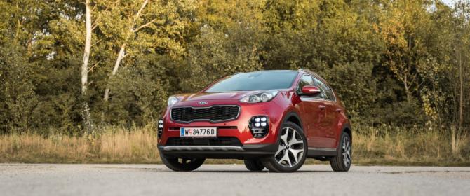 2016 KIA Sportage GT Line 1.6 T-GDI AWD Test Review Red rot