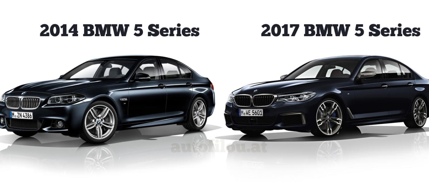 2014 2017 BMW 5er 5 Series Vergleich compare Difference Unterschied versus old new