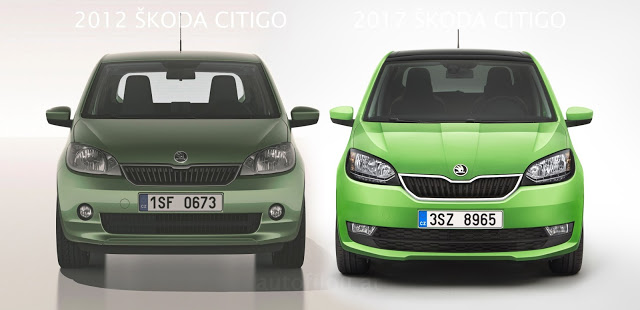 2012 2017 Skoda Citigo change änderungen difference unterschied vergleich compare versus
