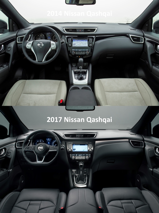 2014 2017 Nissan Qashqai compare difference chances änderungen unterschied neuerung vergleich