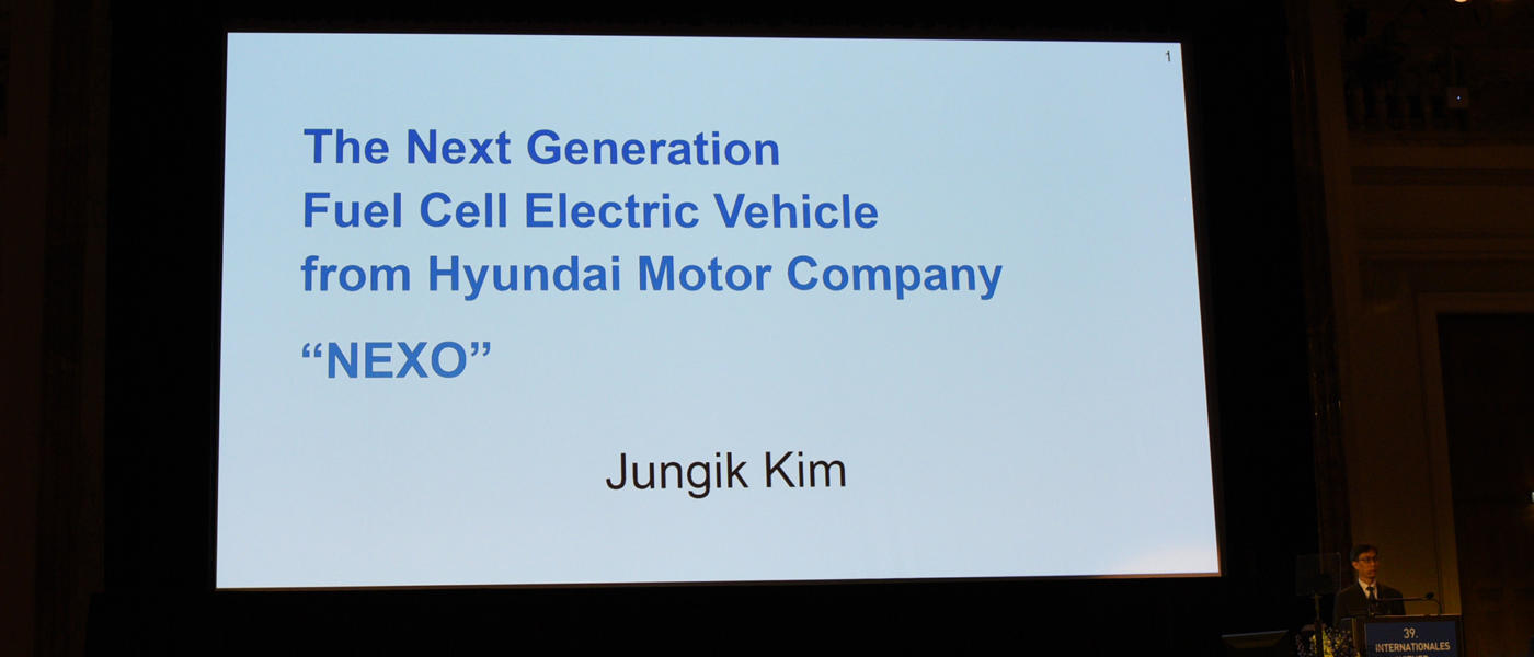 Hyundai NEXO Wasserstoff FCEV Antrieb technik Motor Symposium Hofburg Wien Vienna