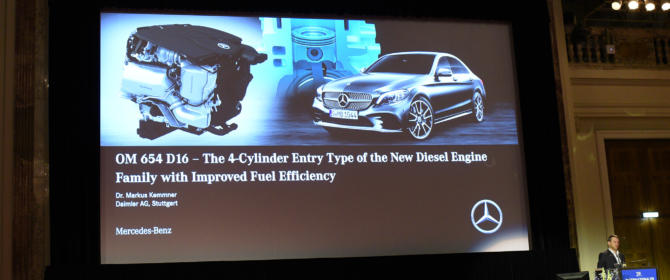 2018 Mercedes-Benz Daimler OM 654 Vierzylinder Turbodiesel 1.6 Motor Symposium