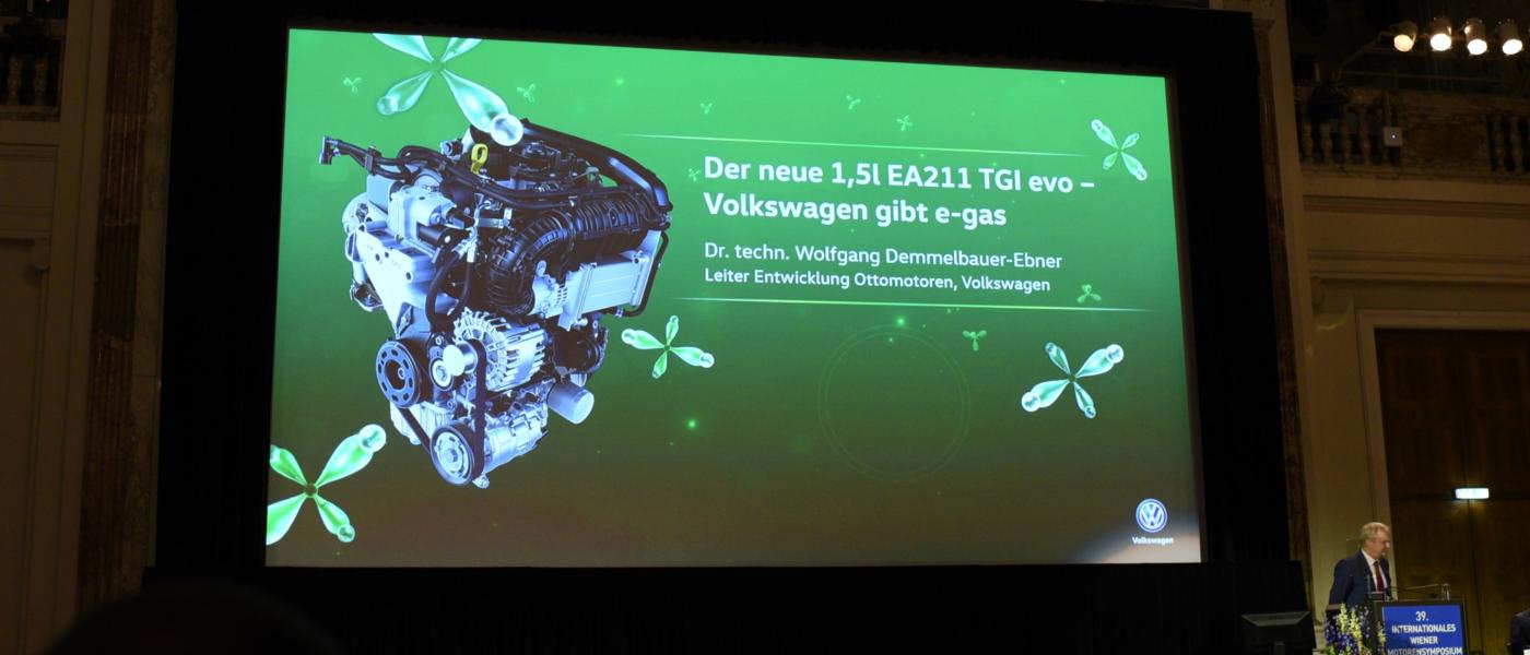 VW Volkswagen Erdgas CNG Golf Motor Symposium Hofburg Wien 2018 1.5 TGI evo EA211