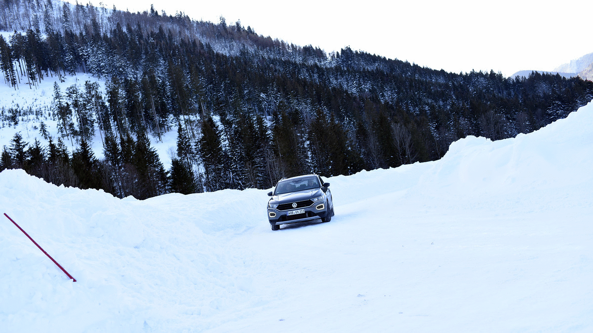 VW Volkswagen Driving Experience 2019 Salzburg Faistenau Snow T-Troc Drift quer Schnee Winter