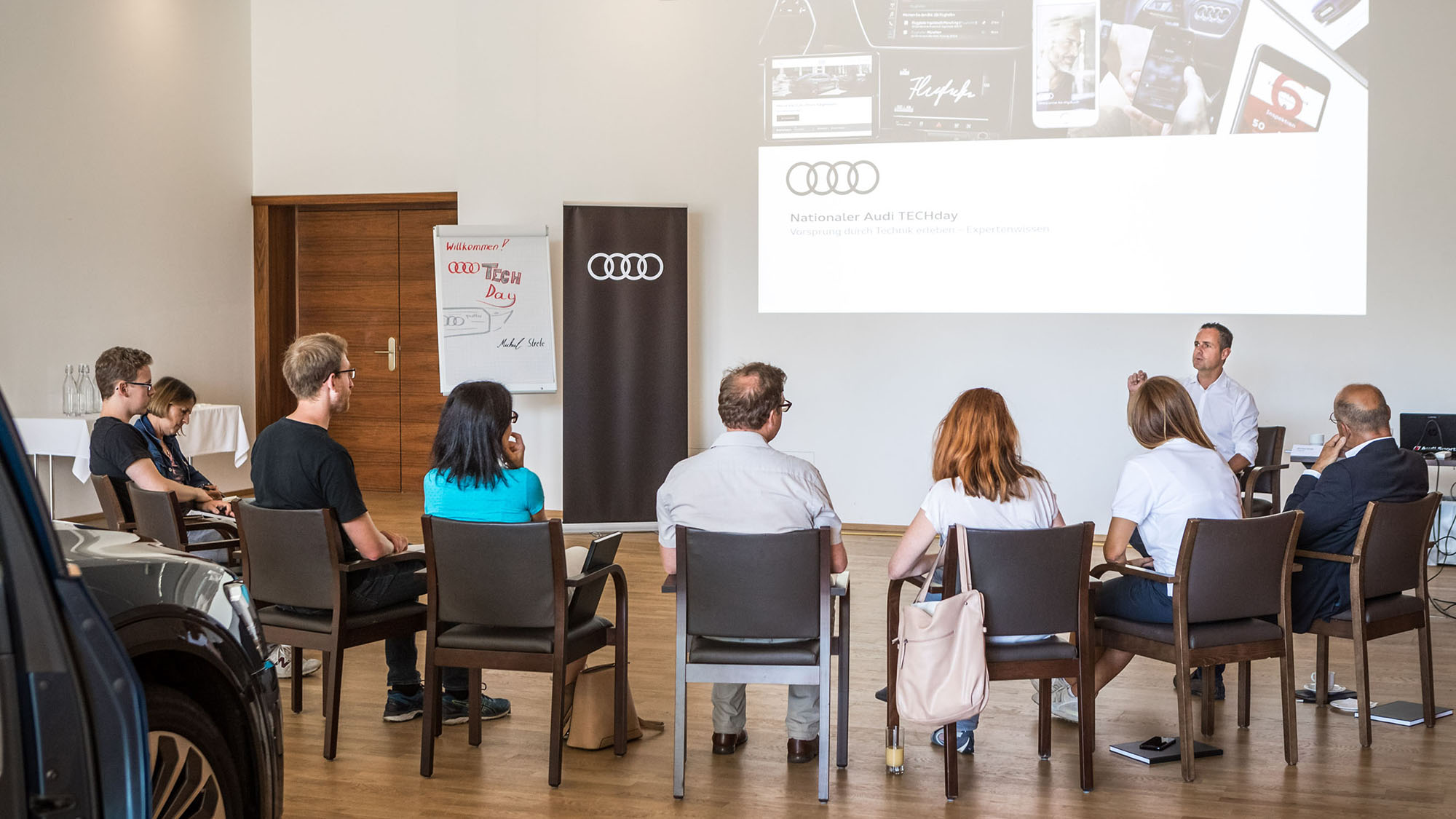 2019 Audi TECHday Assistent Erklärung Demonstration Info Show