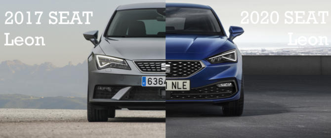 2017 vs. 2020 SEAT Leon Vergleich Comparison Difference Neuerungen Changes side-to-side Änderungen versus