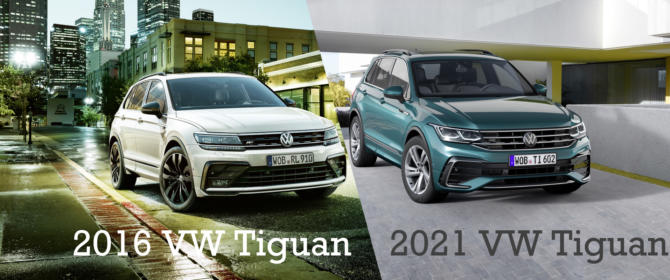 2016 2021 VW Tiguan Facelift Side-To-Side Comparison Difference Unterschiede Neuerungen Änderngen Changes
